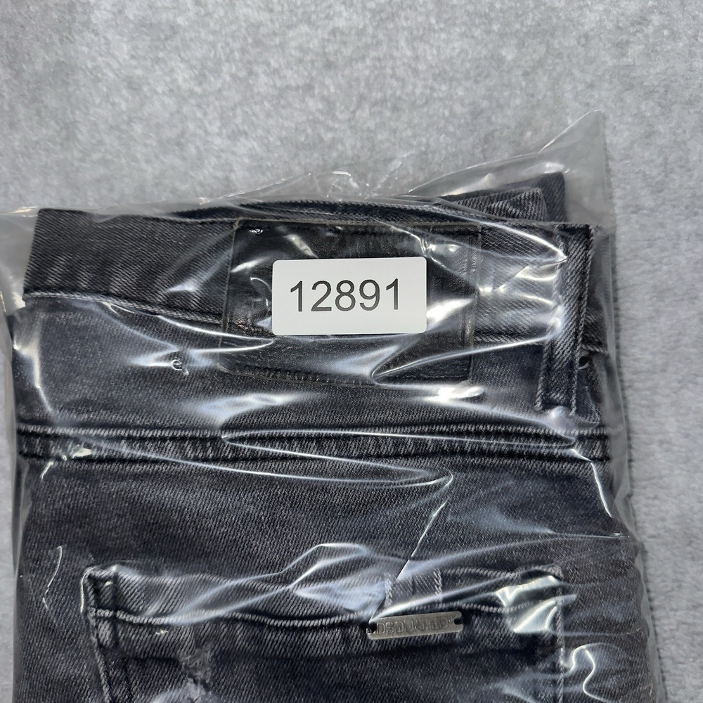 DSQUARED2 Icon Slim Jeans Mens 44‎ 30x32 Faded Black Distressed Selvedge Italy - Picture 10 of 10